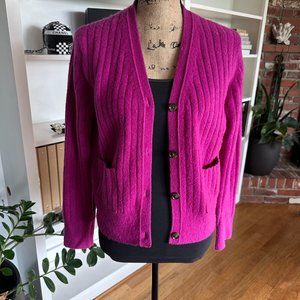 Fucia Deep Pink Banana Republic Cardigan